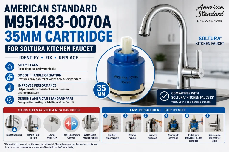 American Standard M951483-0070A 35mm Cartridge for Soltura Kitchen Faucet