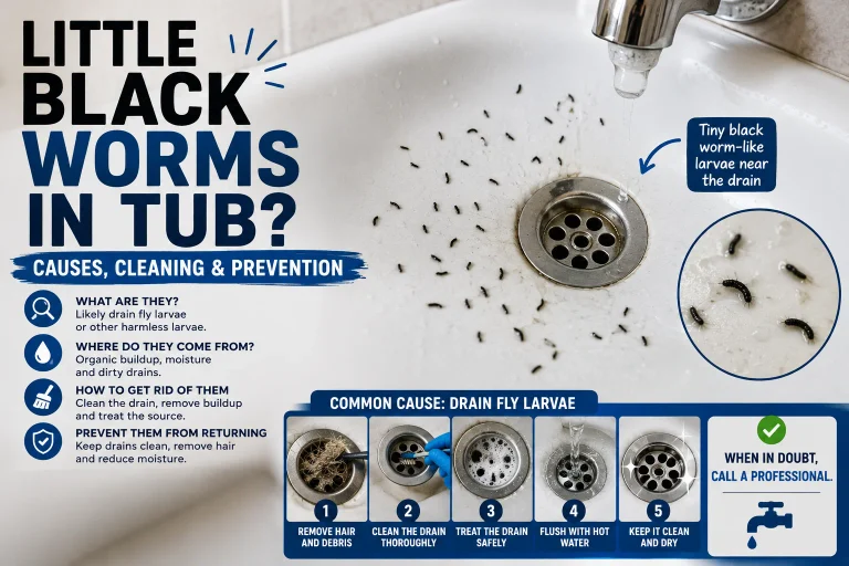 Little Black Worms in Tub: What They Are and How to Get Rid of Them
