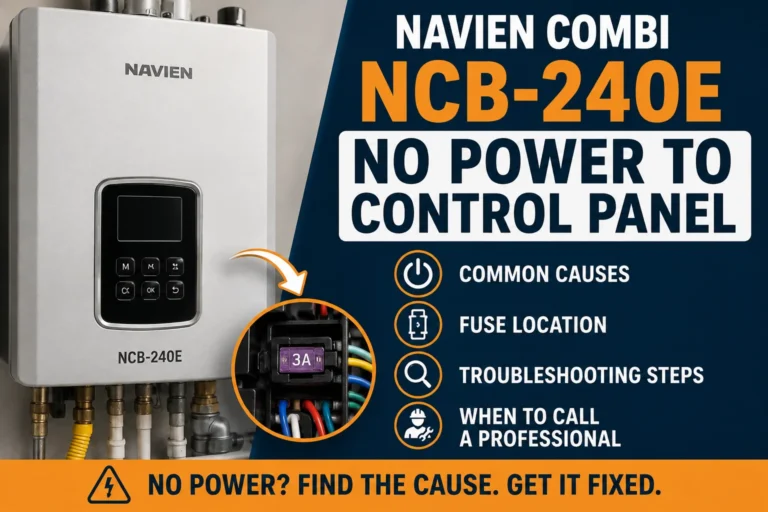 Navien NCB-240E No Power to Control Panel