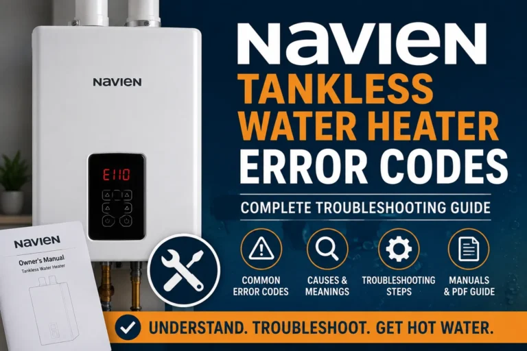 Navien Tankless Water Heater Error Codes