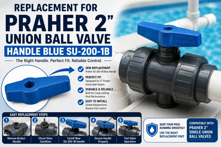 Replacement for Praher 2in Union Ball Valve Handle Blue SU-200-1B
