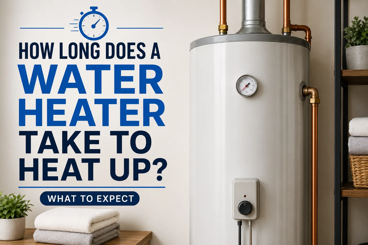 Residential water heater actively heating water