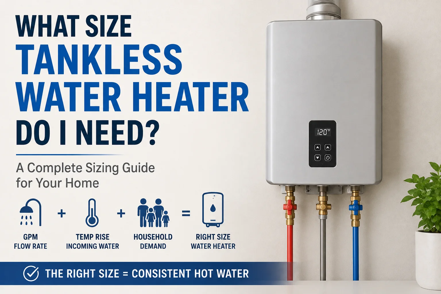 Tankless water heater installed in a modern home