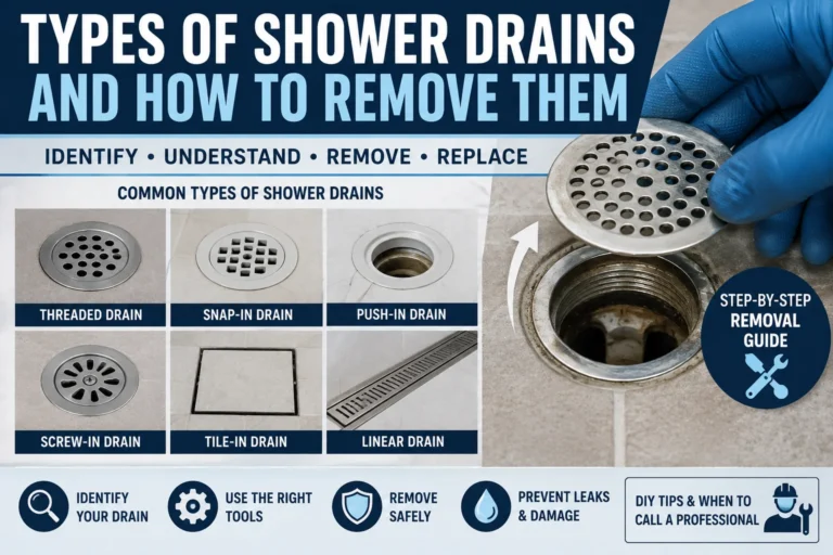 Types of Shower Drains and How to Remove Them