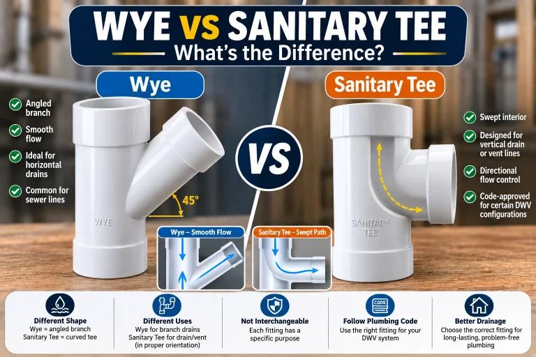 Wye vs Sanitary Tee: What’s the Difference?